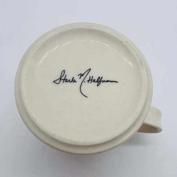 STARLA M. HALFMAN FOR ANTHROPOLOGIE LETTER “M” FLORAL COFFEE MUG - Picture 4 of 9